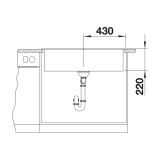 Νεροχύτης Γρανίτη 86x51cm BLANCO SILGRANIT σειρά NAYA XL 9 Anthracite 521811