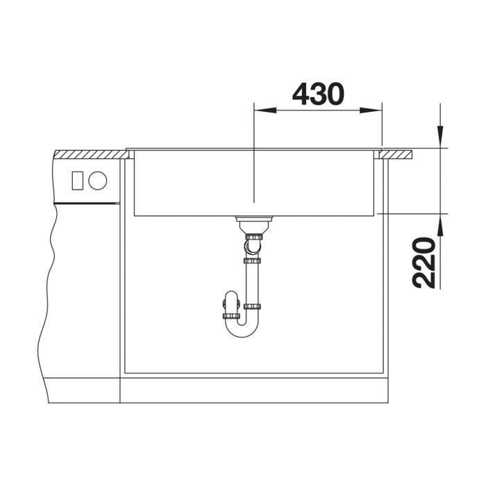 Νεροχύτης Γρανίτη 86x51cm BLANCO SILGRANIT σειρά NAYA XL 9 Anthracite 521811
