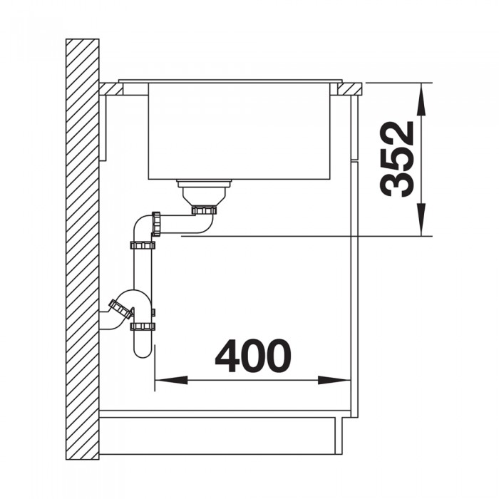 Νεροχύτης Γρανίτη 86x51cm BLANCO SILGRANIT σειρά NAYA XL 9 Anthracite 521811