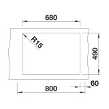 Νεροχύτης Γρανίτη 70x51cm BLANCO SILGRANIT σειρά PLEON 8 Black 525957
