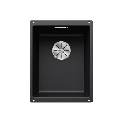 Γρανιτένιος νεροχύτης υποκαθήμενος 35x46cm BLANCO SILGRANIT σειρά SUBLINE 320-U Black 525983