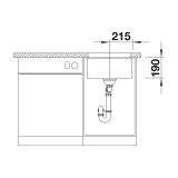 Γρανιτένιος νεροχύτης υποκαθήμενος 43x46cm BLANCO SILGRANIT σειρά SUBLINE 400-U Rock Grey 523423