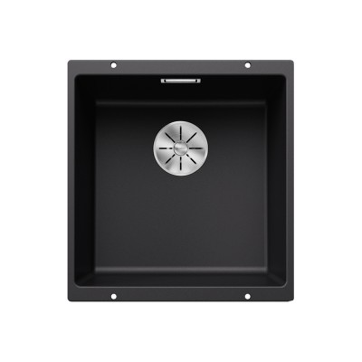 Γρανιτένιος νεροχύτης υποκαθήμενος 43x46cm BLANCO SILGRANIT σειρά SUBLINE 400-U Black 525990