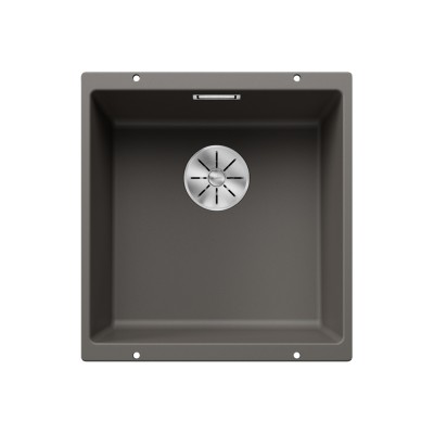 Γρανιτένιος νεροχύτης υποκαθήμενος 43x46cm BLANCO SILGRANIT σειρά SUBLINE 400-U Volcano Grey 527349