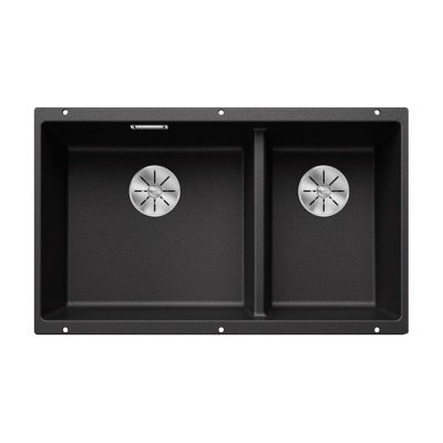 Γρανιτένιος νεροχύτης υποκαθήμενος 75.5x46cm BLANCO SILGRANIT σειρά SUBLINE 430/270-U Anthracite 523151