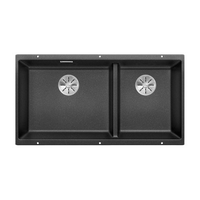 Γρανιτένιος νεροχύτης υποκαθήμενος 85.5x46cm BLANCO SILGRANIT σειρά SUBLINE 480/320-U Anthracite 523584