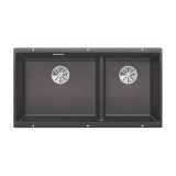 Γρανιτένιος νεροχύτης υποκαθήμενος 85.5x46cm BLANCO SILGRANIT σειρά SUBLINE 480/320-U Rock Grey 523585