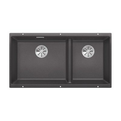 Γρανιτένιος νεροχύτης υποκαθήμενος 85.5x46cm BLANCO SILGRANIT σειρά SUBLINE 480/320-U Rock Grey 523585