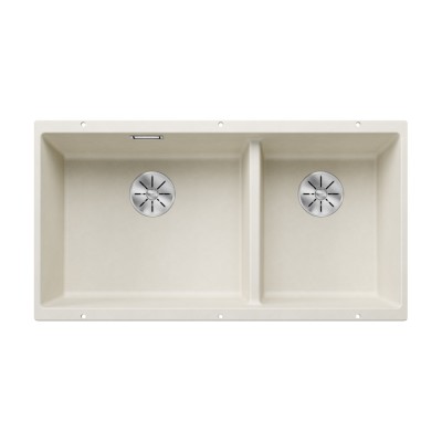 Γρανιτένιος νεροχύτης υποκαθήμενος 85.5x46cm BLANCO SILGRANIT σειρά SUBLINE 480/320-U Soft White 527168