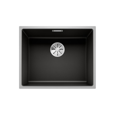 Νεροχύτης Γρανίτη 54.3x44.3cm BLANCO SILGRANIT σειρά SUBLINE 500-IF SteelFrame Black 525997