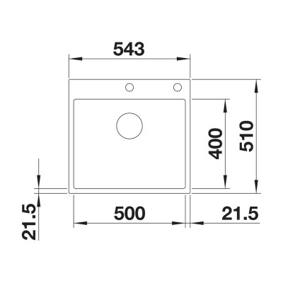 Νεροχύτης Γρανίτη 54.3x51cm BLANCO SILGRANIT σειρά SUBLINE 500-IF/A SteelFrame Black 526000