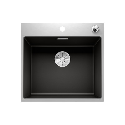 Νεροχύτης Γρανίτη 54.3x51cm BLANCO SILGRANIT σειρά SUBLINE 500-IF/A SteelFrame Black 526000