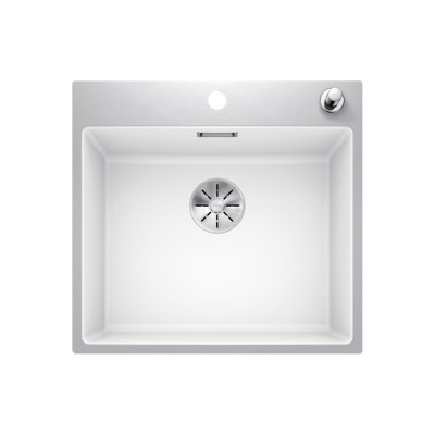 Νεροχύτης Γρανίτη 54.3x51cm BLANCO SILGRANIT σειρά SUBLINE 500-IF/A SteelFrame White 524114