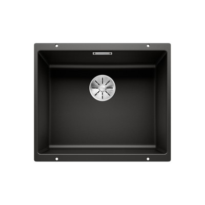 Γρανιτένιος νεροχύτης υποκαθήμενος 53x46cm BLANCO SILGRANIT σειρά SUBLINE 500-U Black 525995