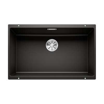 Γρανιτένιος νεροχύτης υποκαθήμενος 73x46cm BLANCO SILGRANIT σειρά SUBLINE 700-U Black 526001