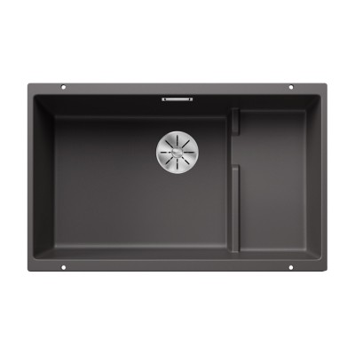 Γρανιτένιος νεροχύτης υποκαθήμενος 73x46cm BLANCO SILGRANIT σειρά SUBLINE 700-U LEVEL Rock Grey 523453