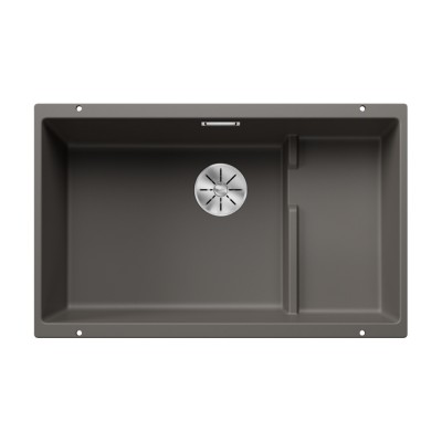 Γρανιτένιος νεροχύτης υποκαθήμενος 73x46cm BLANCO SILGRANIT σειρά SUBLINE 700-U LEVEL Volcano Grey 527354
