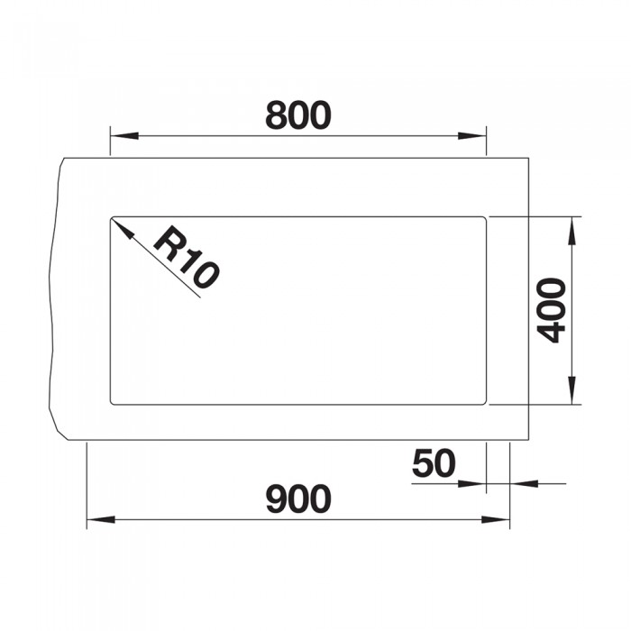 Γρανιτένιος νεροχύτης υποκαθήμενος 83x46cm BLANCO SILGRANIT σειρά SUBLINE 800 U White 523145