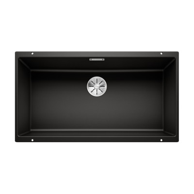 Γρανιτένιος νεροχύτης υποκαθήμενος 83x46cm BLANCO SILGRANIT σειρά SUBLINE 800 U Black 526005