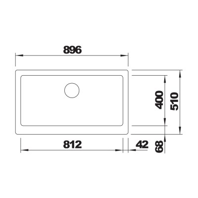Νεροχύτης Γρανίτη 89.6x51cm BLANCO SILGRANIT σειρά VINTERA XL 9-UF Anthracite 526101