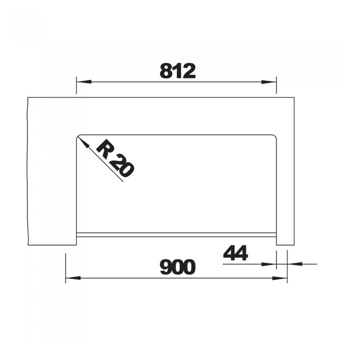 Νεροχύτης Γρανίτη 89.6x51cm BLANCO SILGRANIT σειρά VINTERA XL 9-UF Volcano Grey 526800