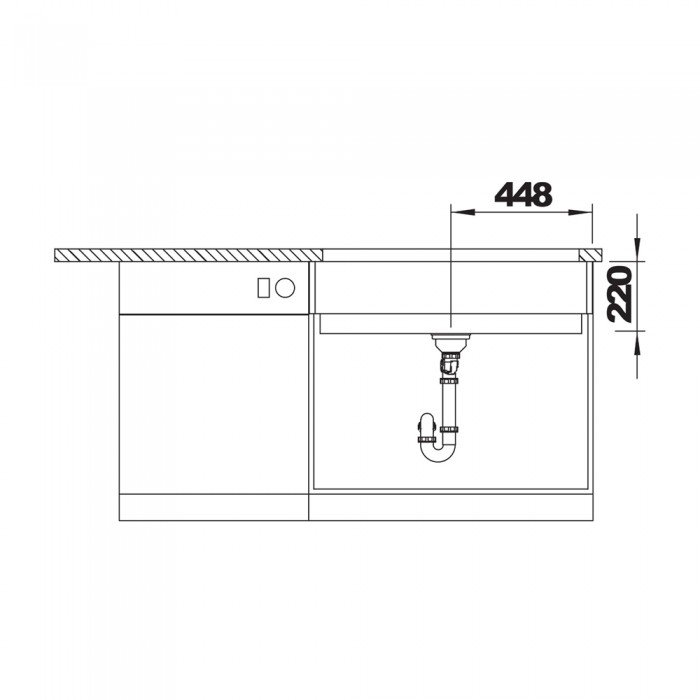 Νεροχύτης Γρανίτη 89.6x51cm BLANCO SILGRANIT σειρά VINTERA XL 9-UF Volcano Grey 526800