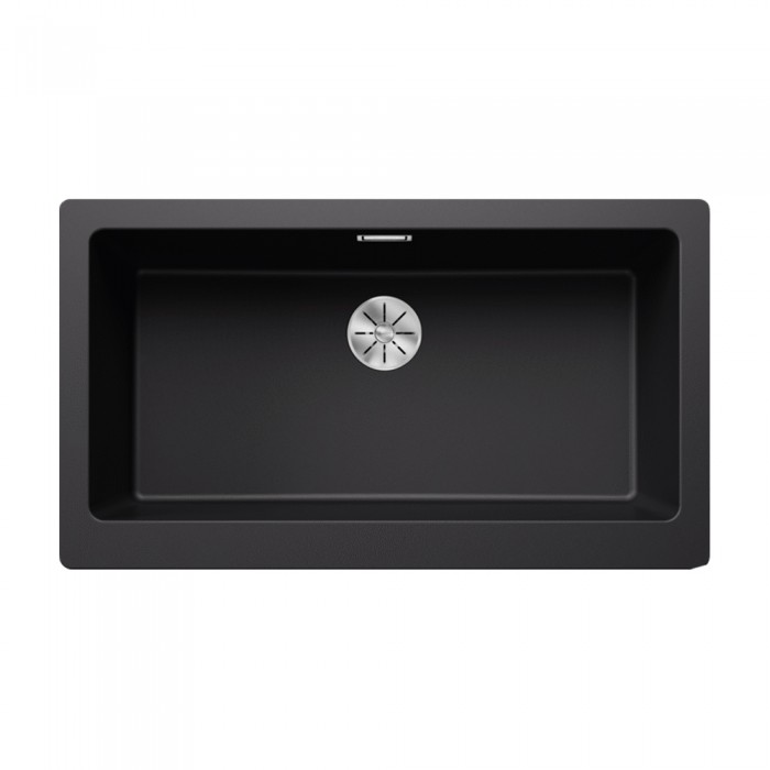 Νεροχύτης Γρανίτη 89.6x51cm BLANCO SILGRANIT σειρά VINTERA XL 9-UF Black 526110