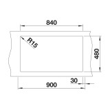 Νεροχύτης Γρανίτη 86x50cm BLANCO SILGRANIT σειρά ZIA 9 White 516678