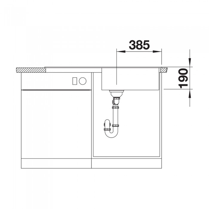 Νεροχύτης Γρανίτη 100x50cm BLANCO SILGRANIT σειρά ZIA XL 6 S Volcano Grey 527400