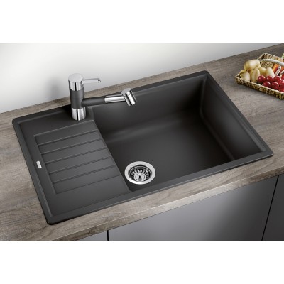 Νεροχύτης Γρανίτη 78x50cm BLANCO SILGRANIT σειρά ZIA XL 6 S COMPACT Anthracite 523273