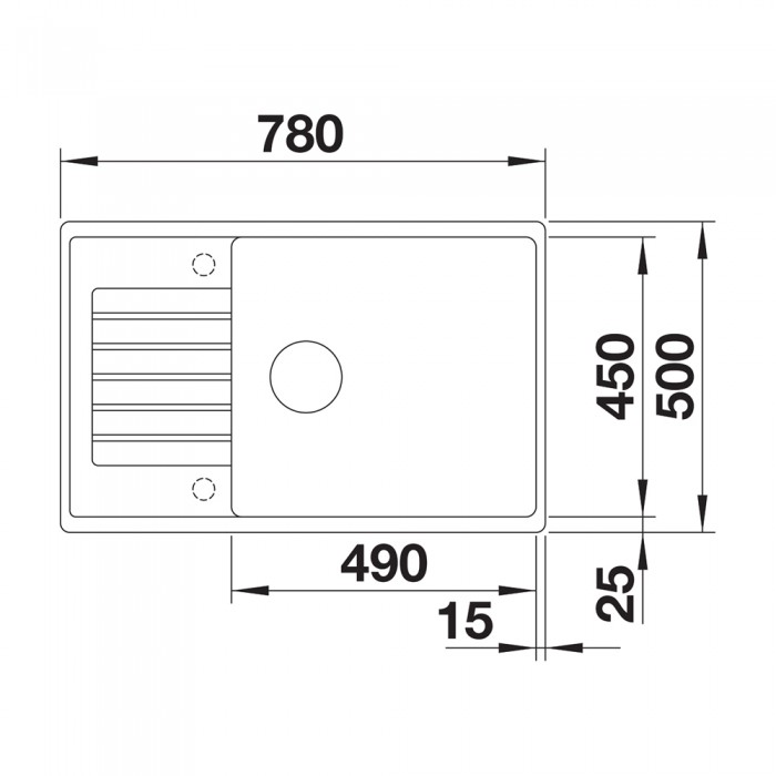 Νεροχύτης Γρανίτη 78x50cm BLANCO SILGRANIT σειρά ZIA XL 6 S COMPACT Coffee 523282