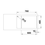 Νεροχύτης Γρανίτη 78x50cm BLANCO SILGRANIT σειρά ZIA XL 6 S COMPACT Coffee 523282