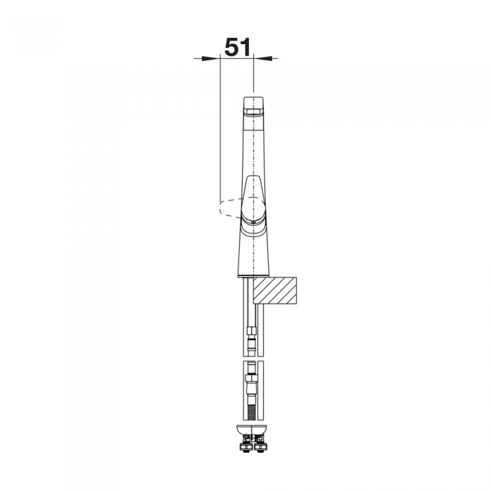 Μπαταρία Κουζίνας με Ντουζ BLANCO σειρά AVONA-S White 521280