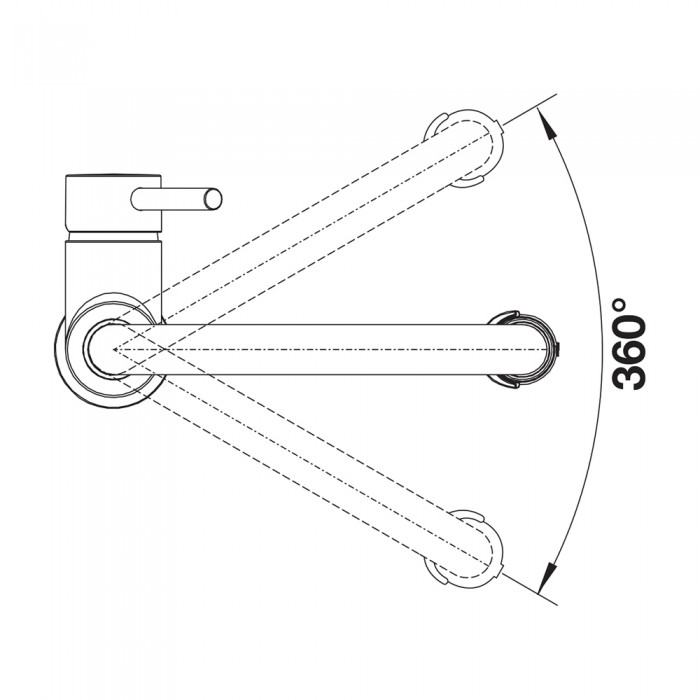 Μπαταρία Κουζίνας BLANCO σειρά CATRIS-S FLEXO Black Matt 525793