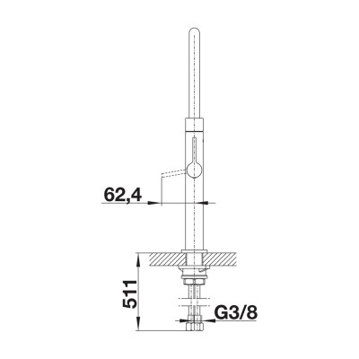 Μπαταρία Κουζίνας με Ντουζ BLANCO σειρά CULINA-S MINI S/S Finish 519844