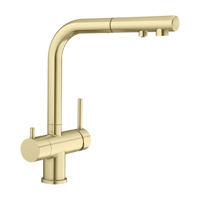 Μπαταρία Κουζίνας με Ντουζ BLANCO σειρά FONTAS-S II PVD Satin Gold 526694