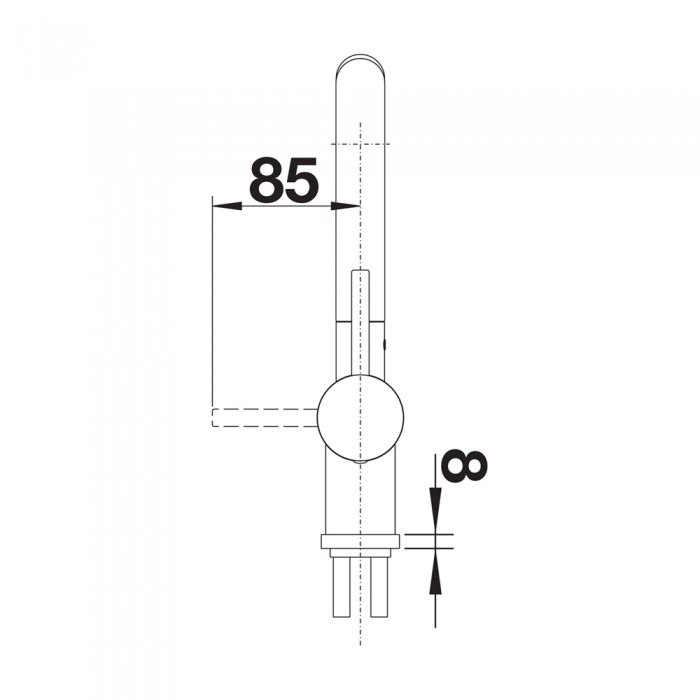 Μπαταρία Κουζίνας Ντουζ BLANCO σειρά LINUS-S White 516692