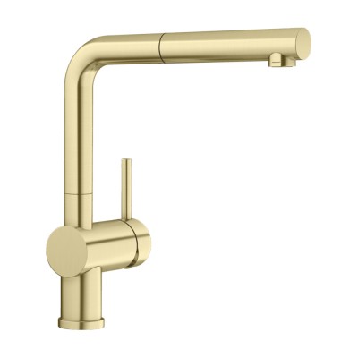 Μπαταρία Κουζίνας Ντουζ BLANCO σειρά LINUS-S PVD Satin Gold 526684