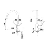 Μπαταρία Κουζίνας BLANCO σειρά MIDA-S Anthracite 521455