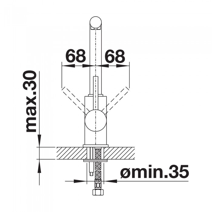 Μπαταρία Κουζίνας BLANCO σειρά MILA Black Matt 526657