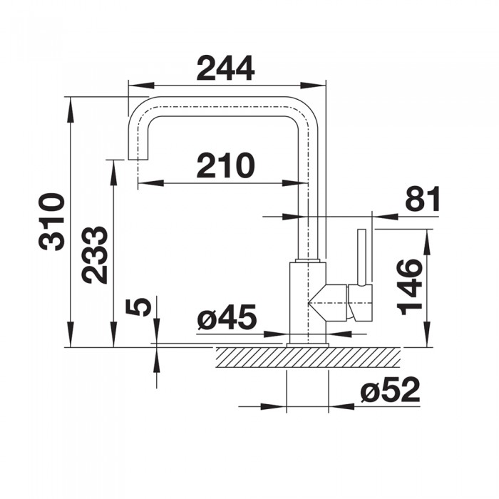 Μπαταρία Κουζίνας BLANCO σειρά MILI Black Matt 526665