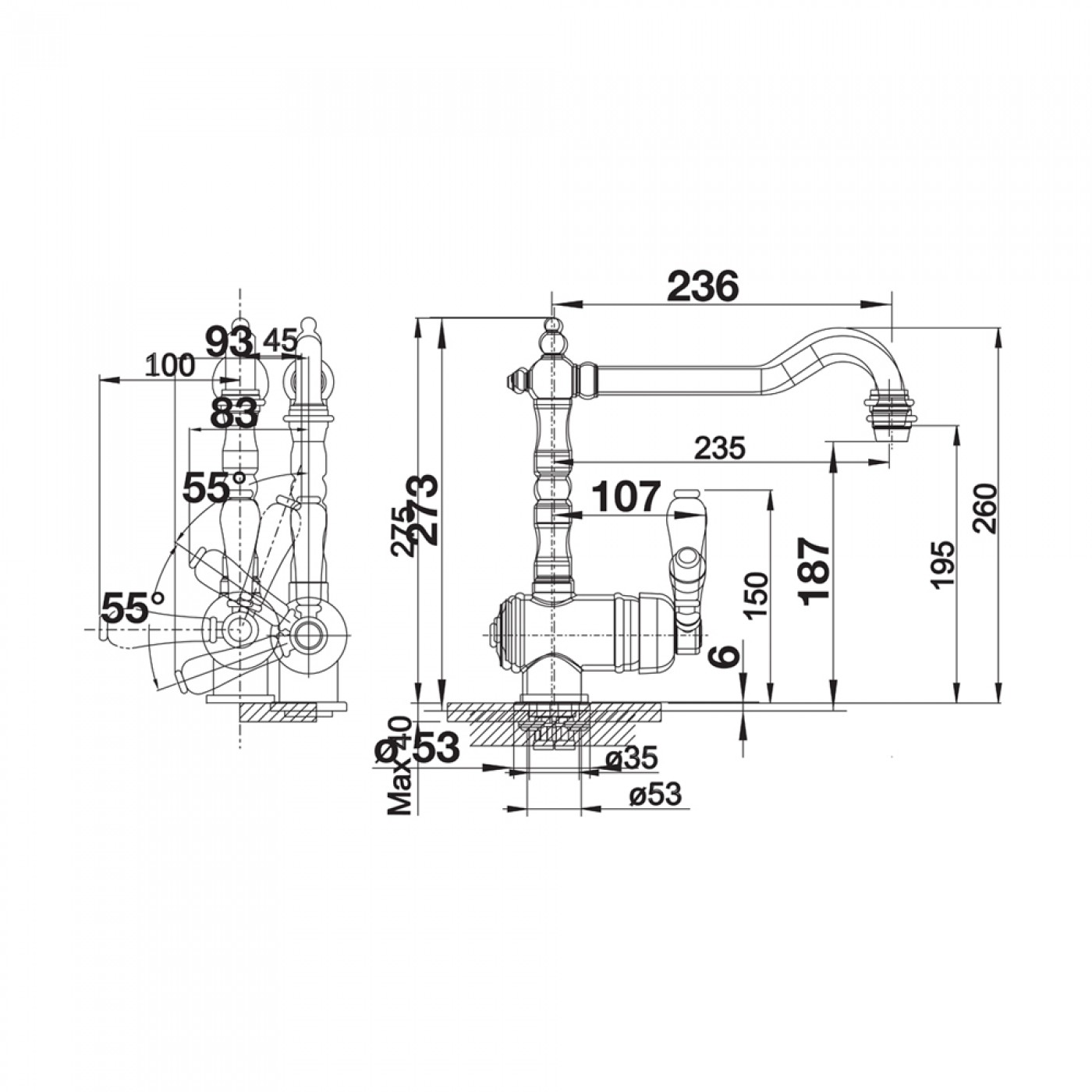 Μπαταρία Κουζίνας BLANCO σειρά TRADON PVD Satin Gold 526688 - 510349