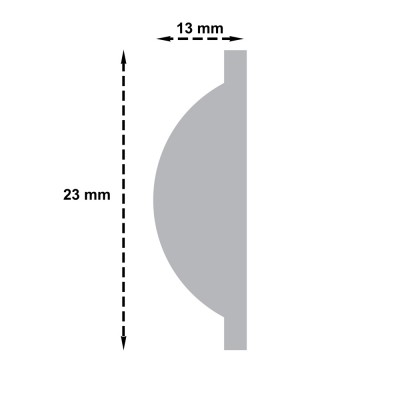 Ξύλινο Διακοσμητικό Πηχάκι άβαφο από Μασίφ ξύλο οξιάς  23x13mm μήκος 220cm 175101.0015-5004/23