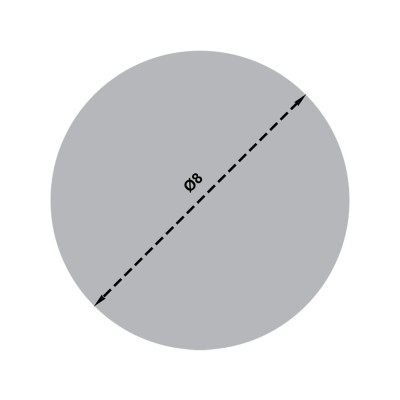 Ξύλινο Διακοσμητικό Πηχάκι άβαφο από Μασίφ ξύλο οξιάς  Ø8 μήκος 100cm 175101.0025-10/8M