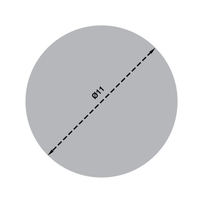 Ξύλινο Διακοσμητικό Πηχάκι άβαφο από Μασίφ ξύλο οξιάς  Ø11 μήκος 220cm 175101.0094-20/11M