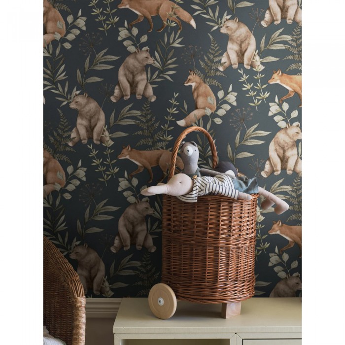 Ταπετσαρία Τοίχου 0.53x10.05m BORASTAPETER NEWBIE Wild Forest Blue 6920