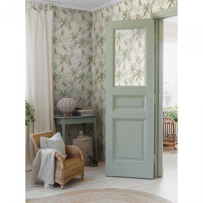 Ταπετσαρία Τοίχου 0.53x10.05m BORASTAPETER NEWBIE Jungle Friends White 6936