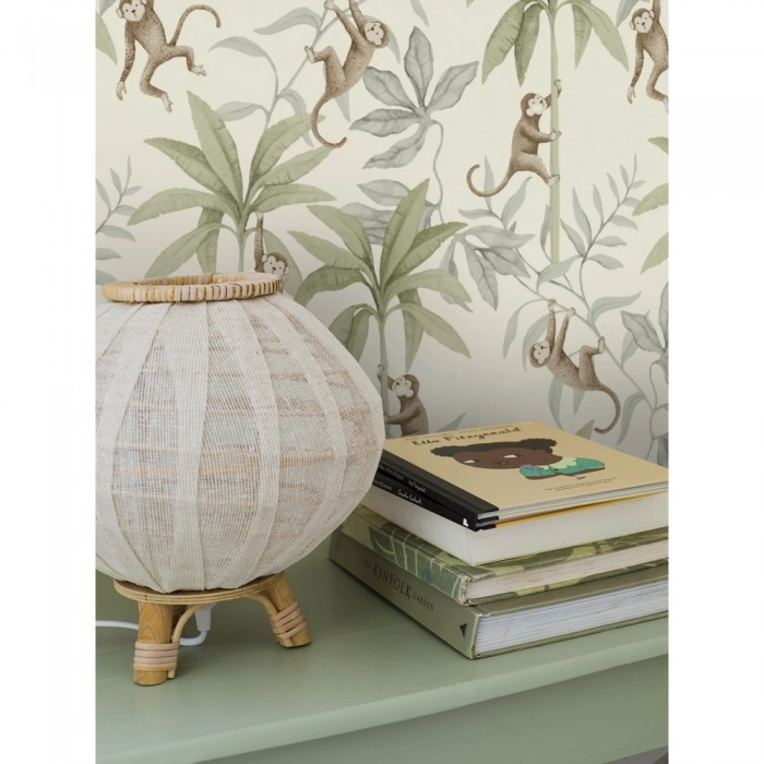 Ταπετσαρία Τοίχου 0.53x10.05m BORASTAPETER NEWBIE Jungle Friends White 6936