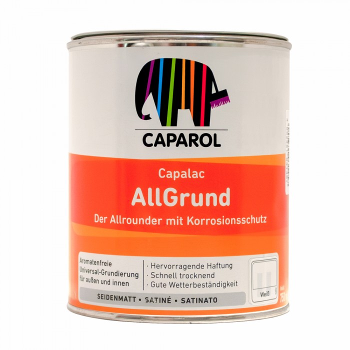 Αστάρι διαλύτου πολλαπλών χρήσεων 750ml Caparol Capalac Allgrund Λευκό Σατινέ