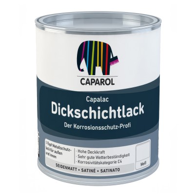 Αντισκωριακό Βερνικόχρωμα Διαλύτου 750ml Caparol Capalac Dickschichtlack Λευκό